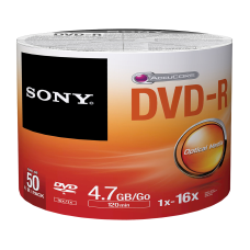 50 SONY Blank DVD-R DVDR Recordable
